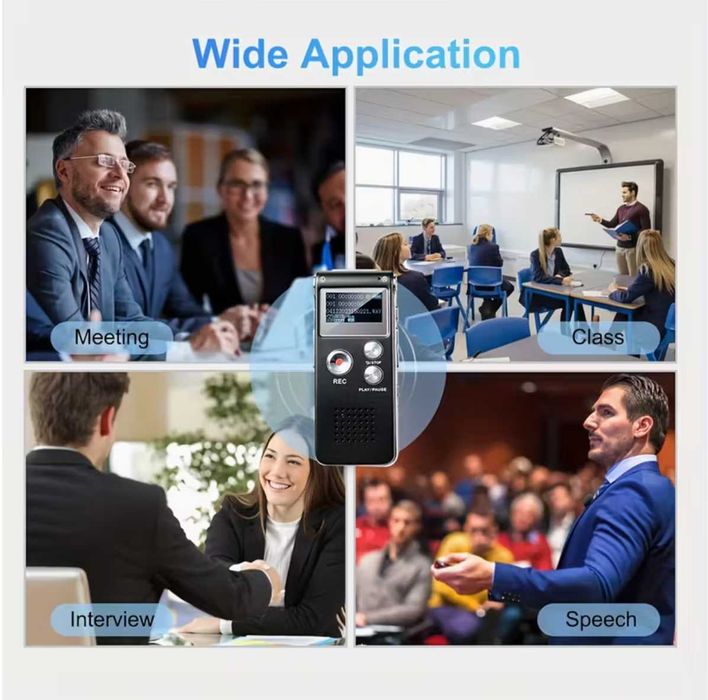 Mini Gravador com Ecrã & Reprodução de Som Externo