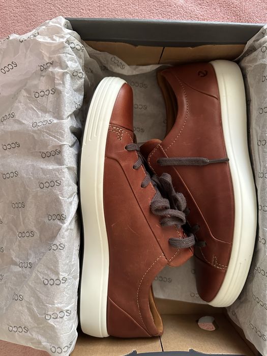 Ecco Cognac buty męskie kolor brązowy