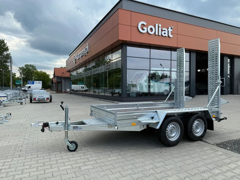 Niewiadów Przyczepa pod minikoparki 2700kg lub 3000kg mocna kontrukcja 305x155x20cm z najazdami pod koparkę  Przyczepa Niewiadów K3027 | DMC 2700 kg | Najazdy stalowe | Dwuosiowa