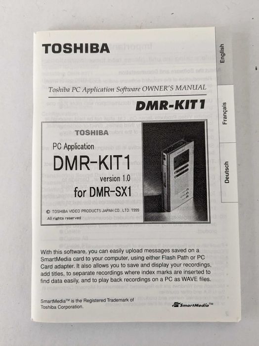 Цифровий диктофон TOSHIBA DMR-SX1. ЯПОНІЯ.