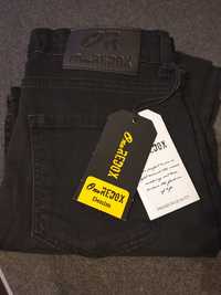 Czarne spodnie jeansowe OneRedox  1436