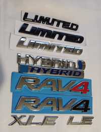 Надпись Limited Toyota Rav4 буквы, эмблема