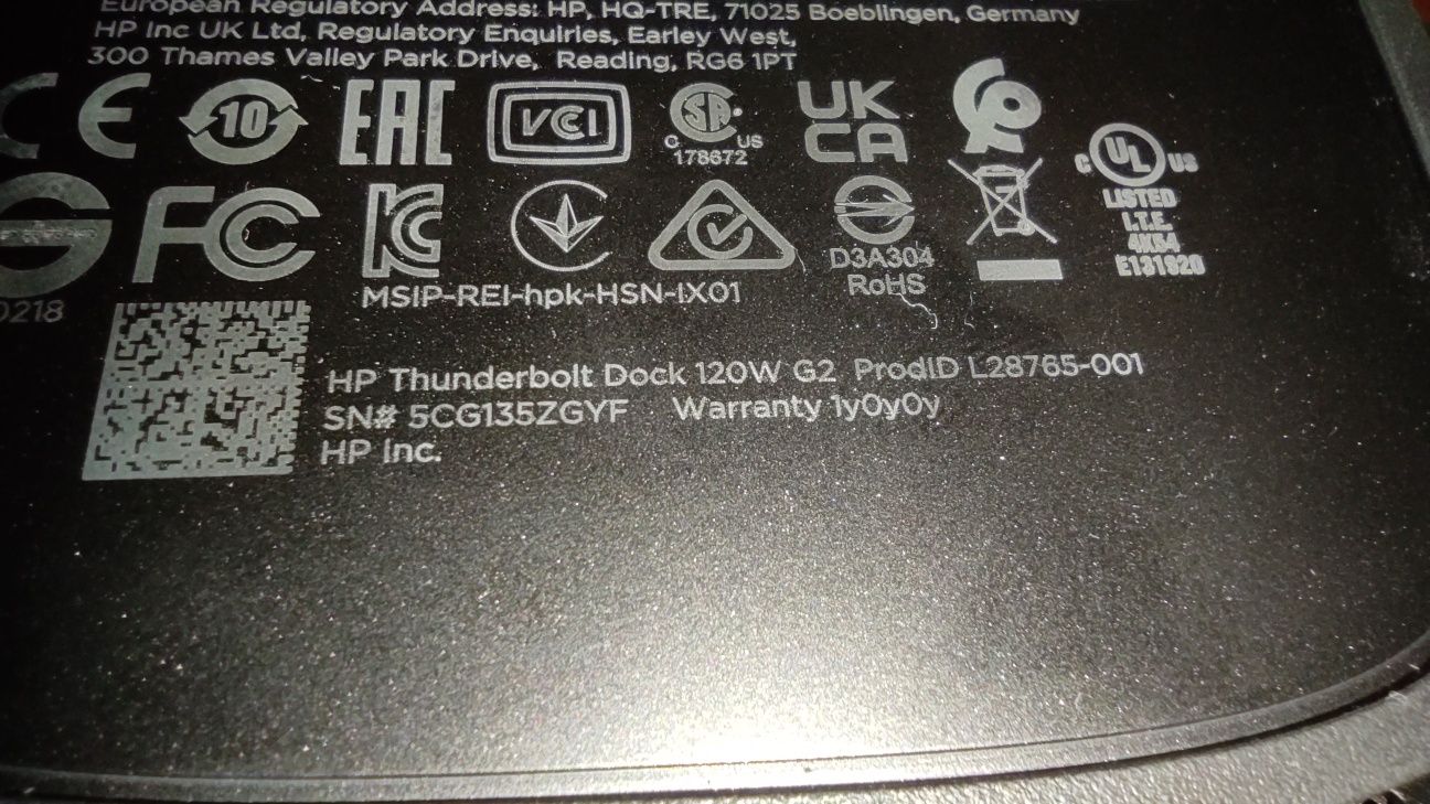 Док-станция HP Thunderbolt Dock 120W G2