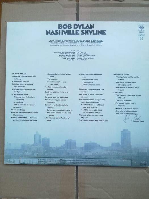 LP vinil - Bob Dylan - Nashville Skyline