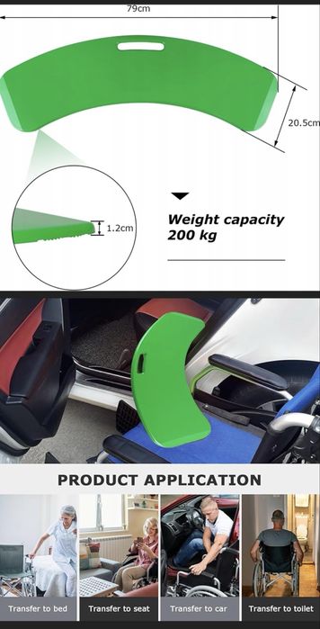 Deska transferowa do przesiadania się