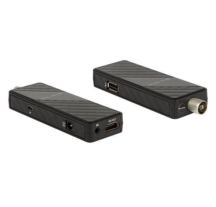 Mini tuner cyfrowy telewizji naziemnej DVB-T2 USB Blow 6000FHD + pilot