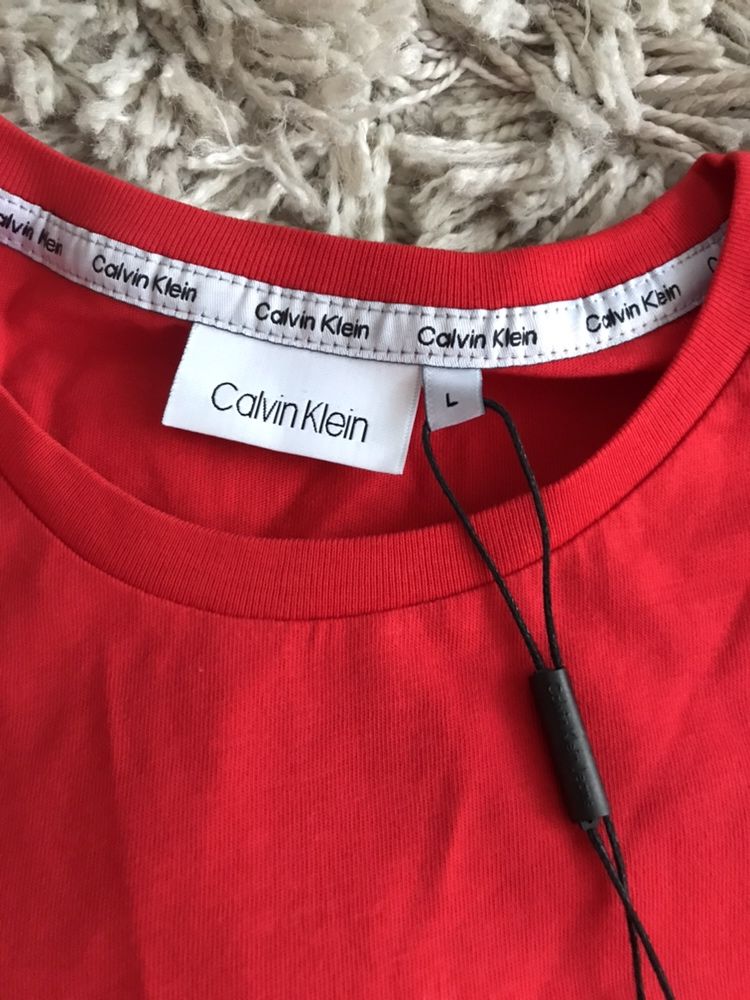 Koszulka t- shirt czerwona CK Calvin Klein rozm L