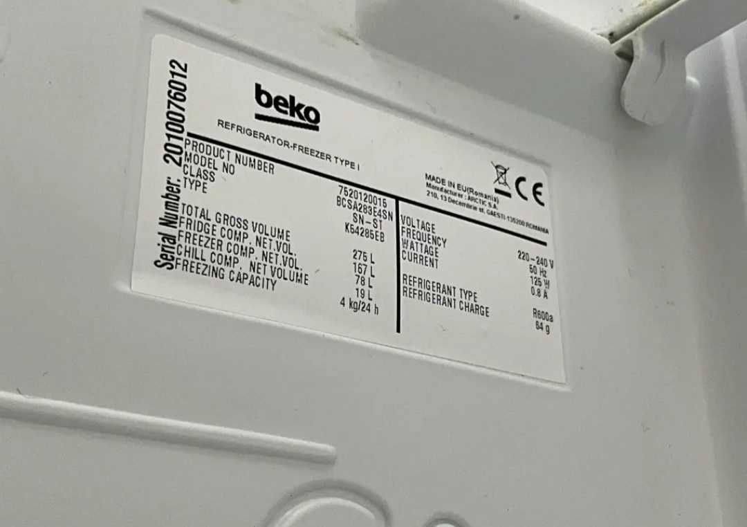 Lodówka do zabudowy Beko BCSA283E4SN/ lodówko- zamrażarka