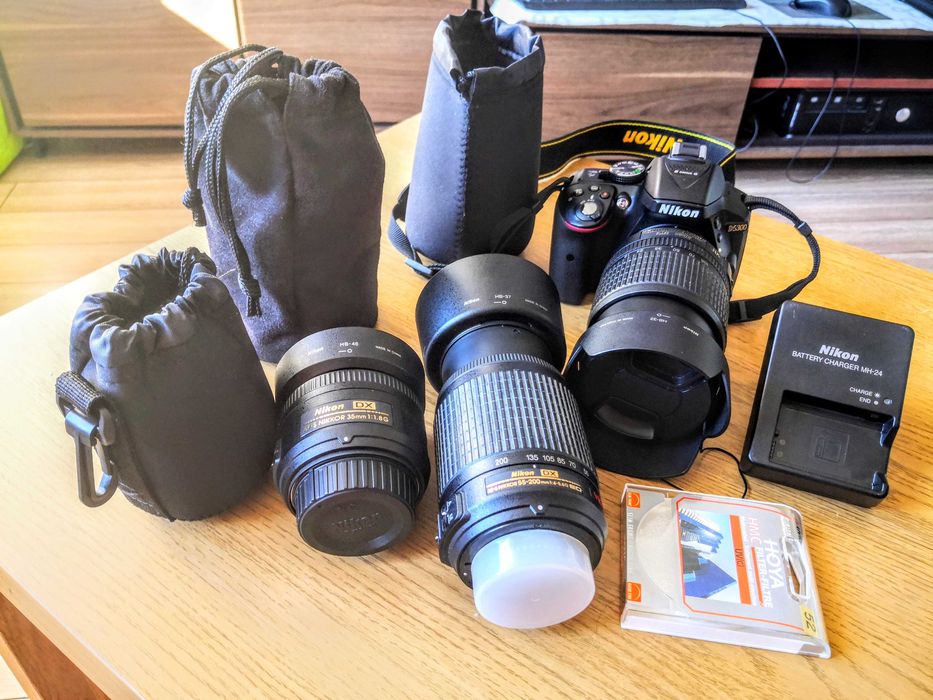 nikon d 5300+3 obiektywy