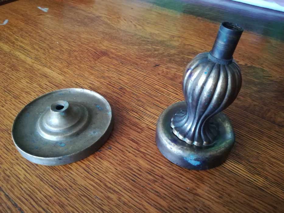 stare ozdoby z mosiądzu kinkiet świecznik lampa mosiądz antyk retro