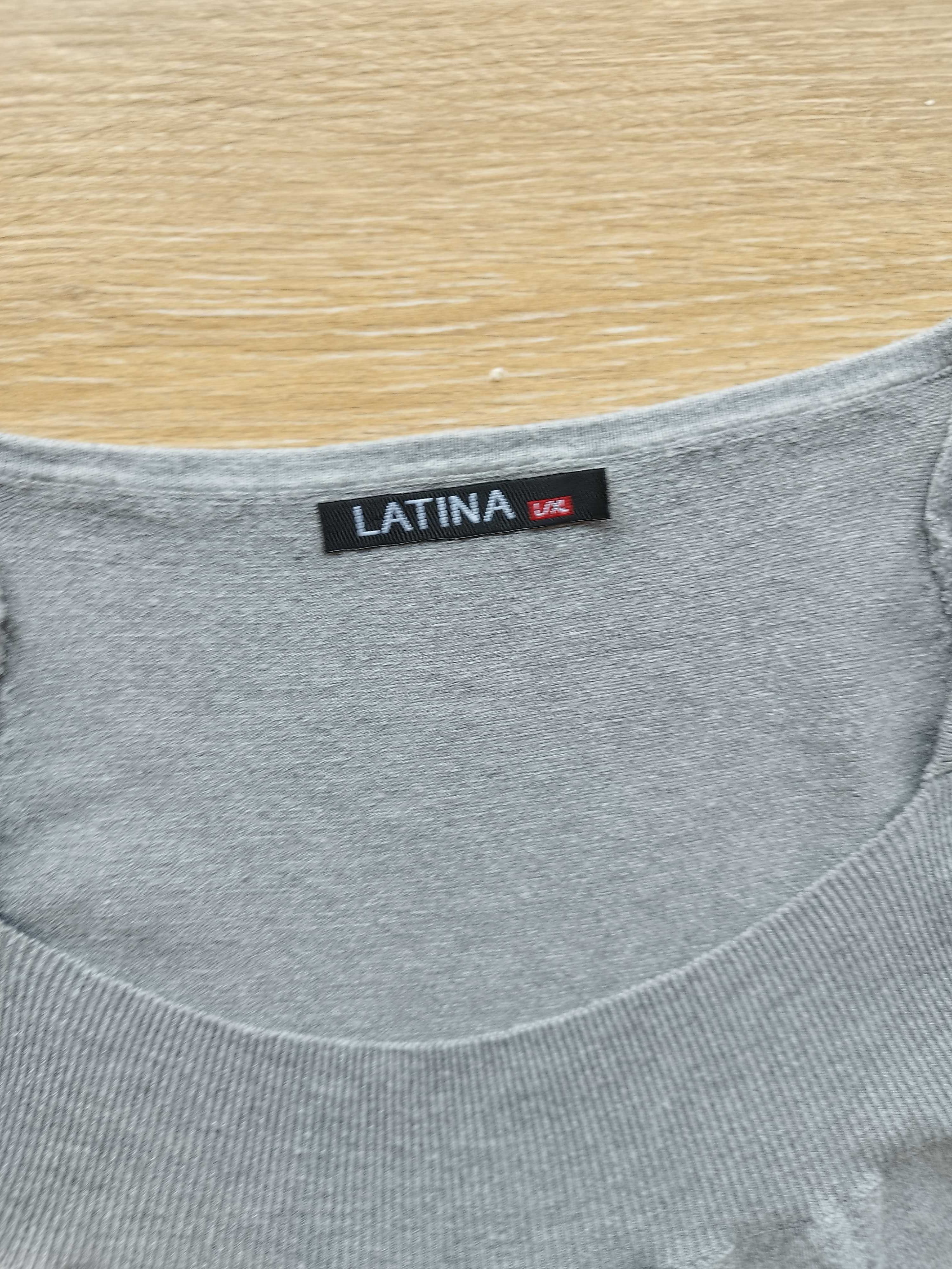 Vestido em malha elástico Latina cinzento L/XL