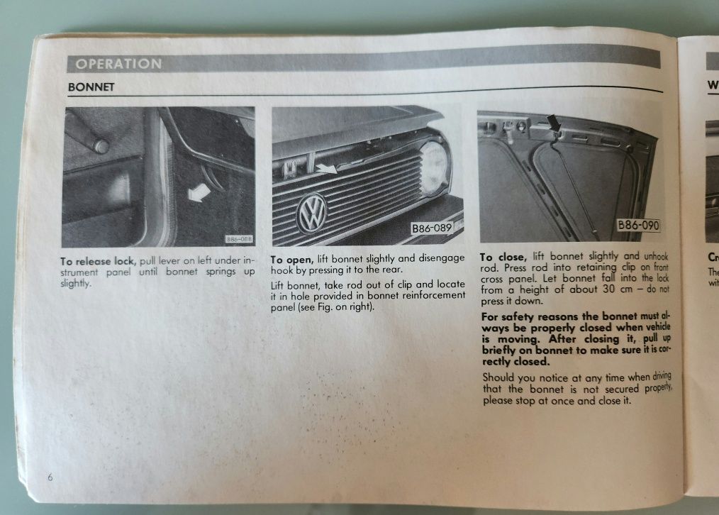 Manual de instruções Vw Pólo 86C