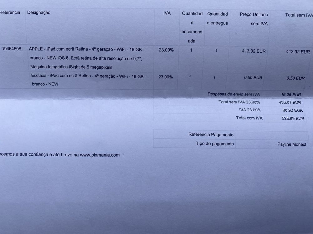 Ipad wi-fi 16gb branco
