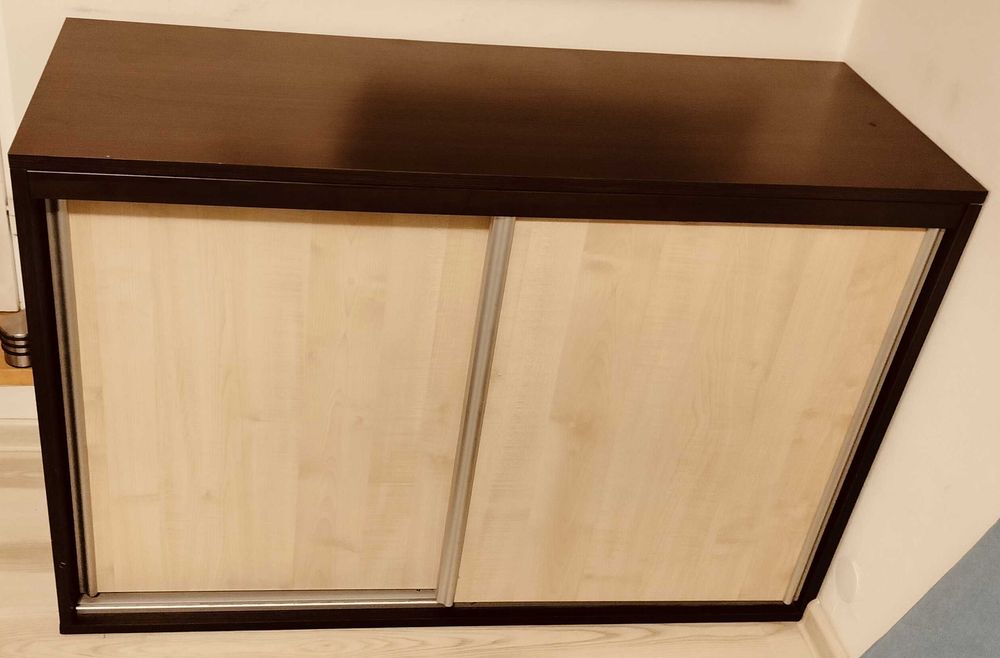 Komoda z przesuwanymi drzwiami 120x45x80 18mm wenge klon