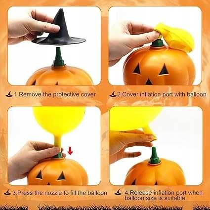HALLOWEENOWA Dynia, OZDOBA CAŁOROCZNA Elektryczna pompka do balonów