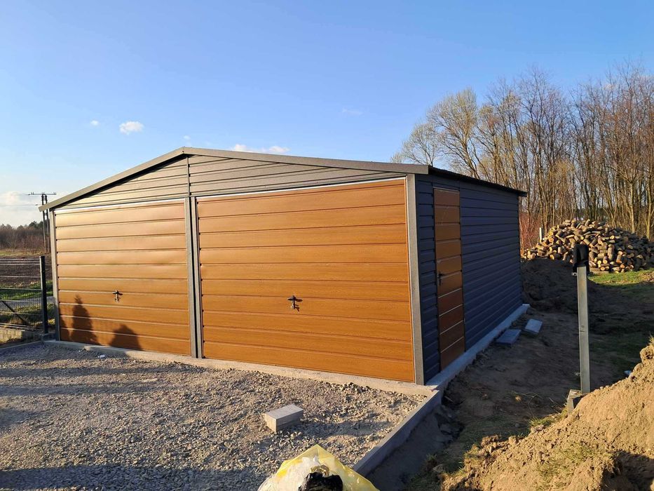 Garaż blaszany 6x5 PROMOCJA. WZMOCNIONY PROFILAMI. Producent.