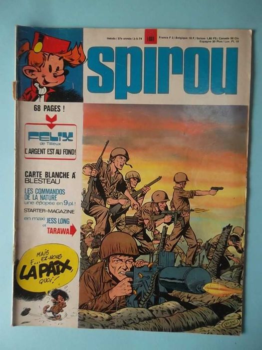 Várias revistas SPIROU em francês com suplementos.