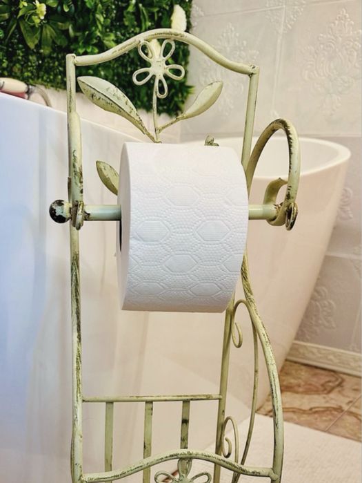 Stojak na papier toaletowy vintage / shabby chic