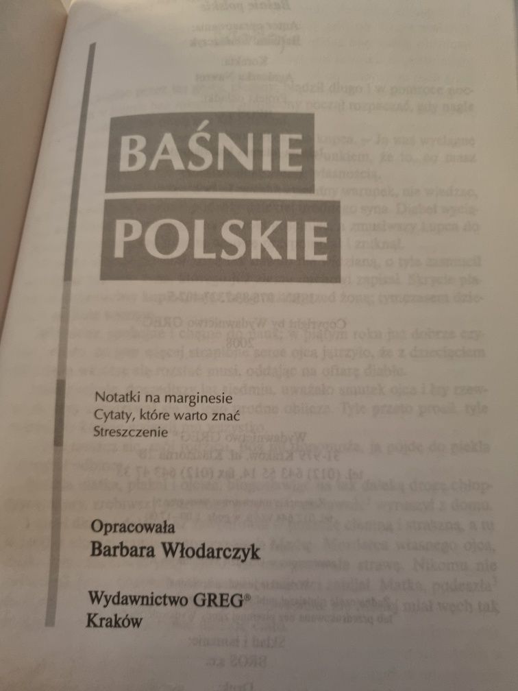 Baśnie polskie Wydawnictwo Greg