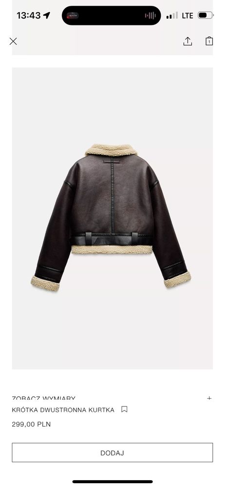 Viralowy kozuch zara