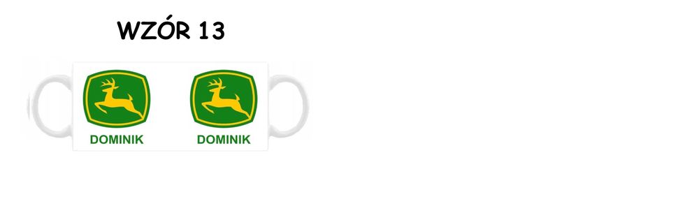 Kubek z nadrukiem John Deere, różne wzory + imię