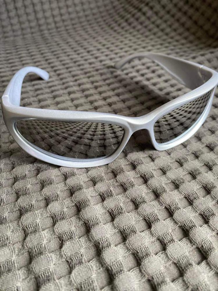 Okulary przeciwsłoneczne y2k srebrne
