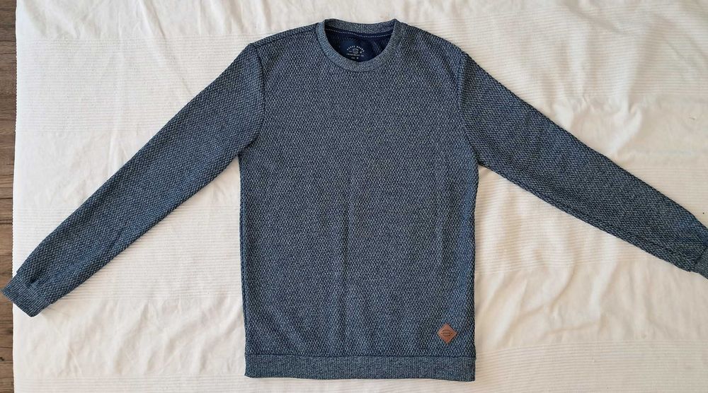 Sweter męski, granatowy melanż, size M
