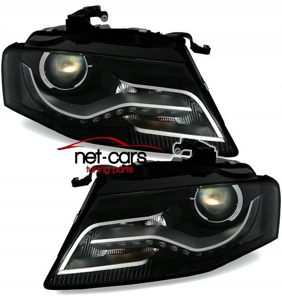 Reflektory Lampy przód AUDI A4 B8 H7 LED DRL wzór XENON