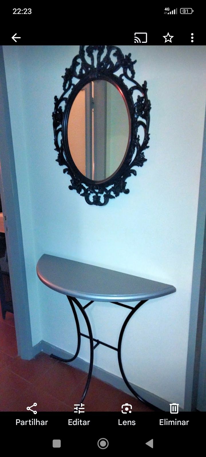 Consola e espelho 30€