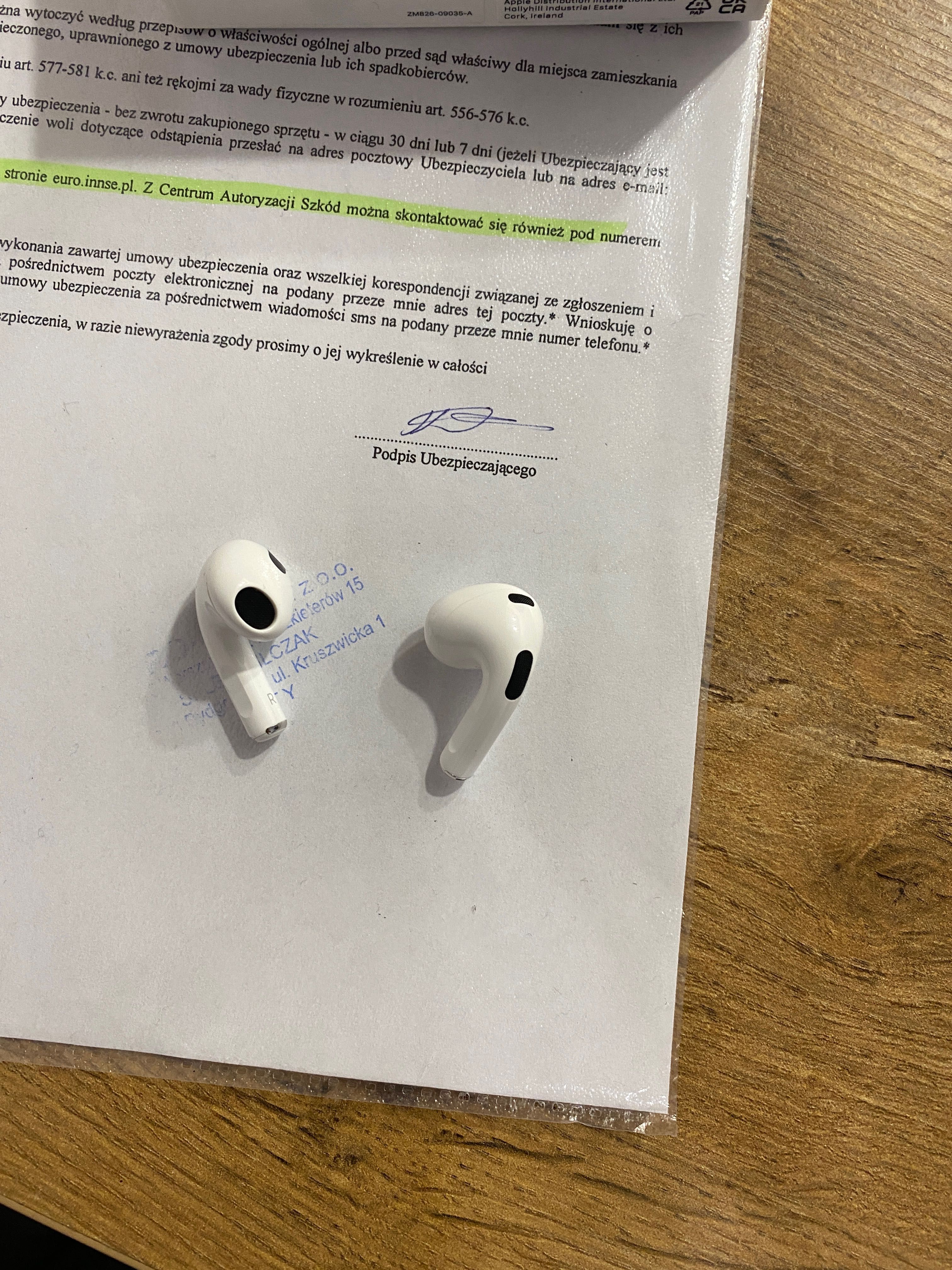 AirPods 3 Apple 5 lat gwarancji na każdą okazję. Kupiłem 1 lutego 2023