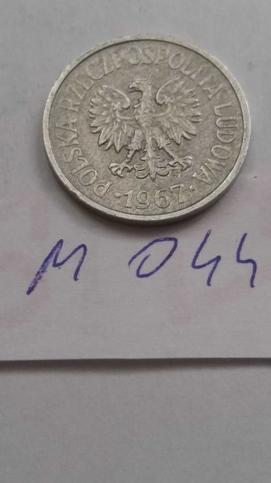 =L5+ M044, stara moneta 20 groszy 1967 Polska starocie