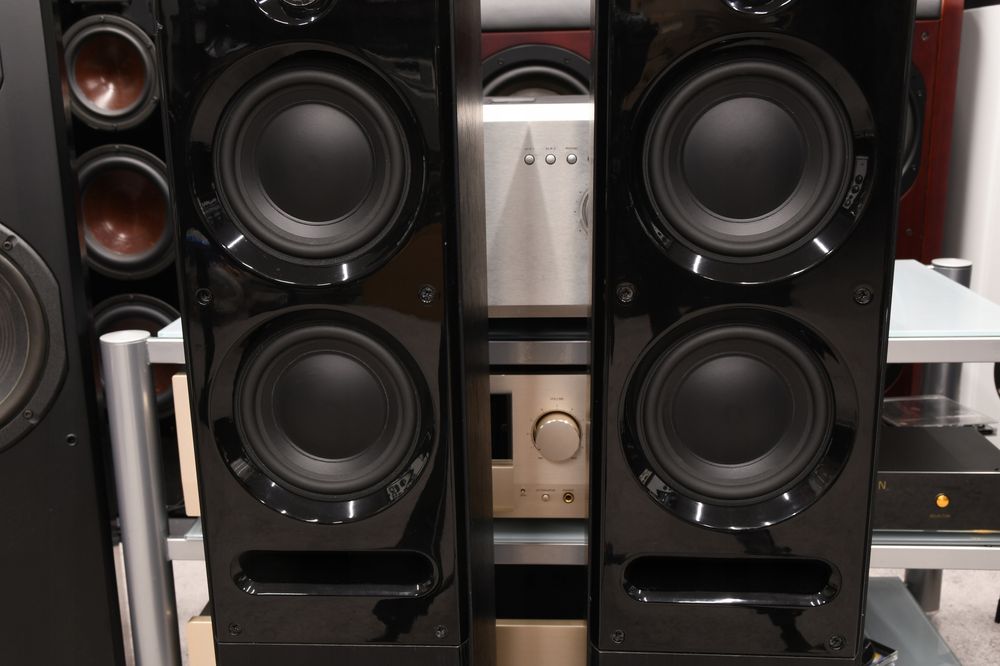 Kolumny podłogowe stereo KEF C7 Czarna para sprawna!