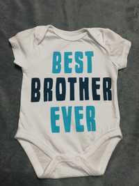 Body niemowlęce z napisem "Best brother ever" 56 cm