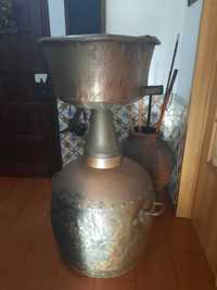 Alambique vintage grande de cobre maciço de 1930