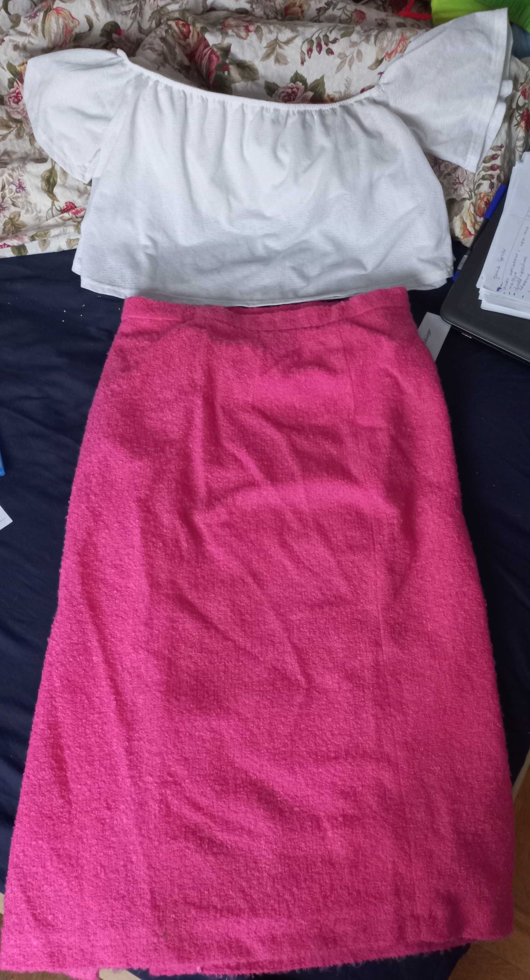 Spódnica neon róż