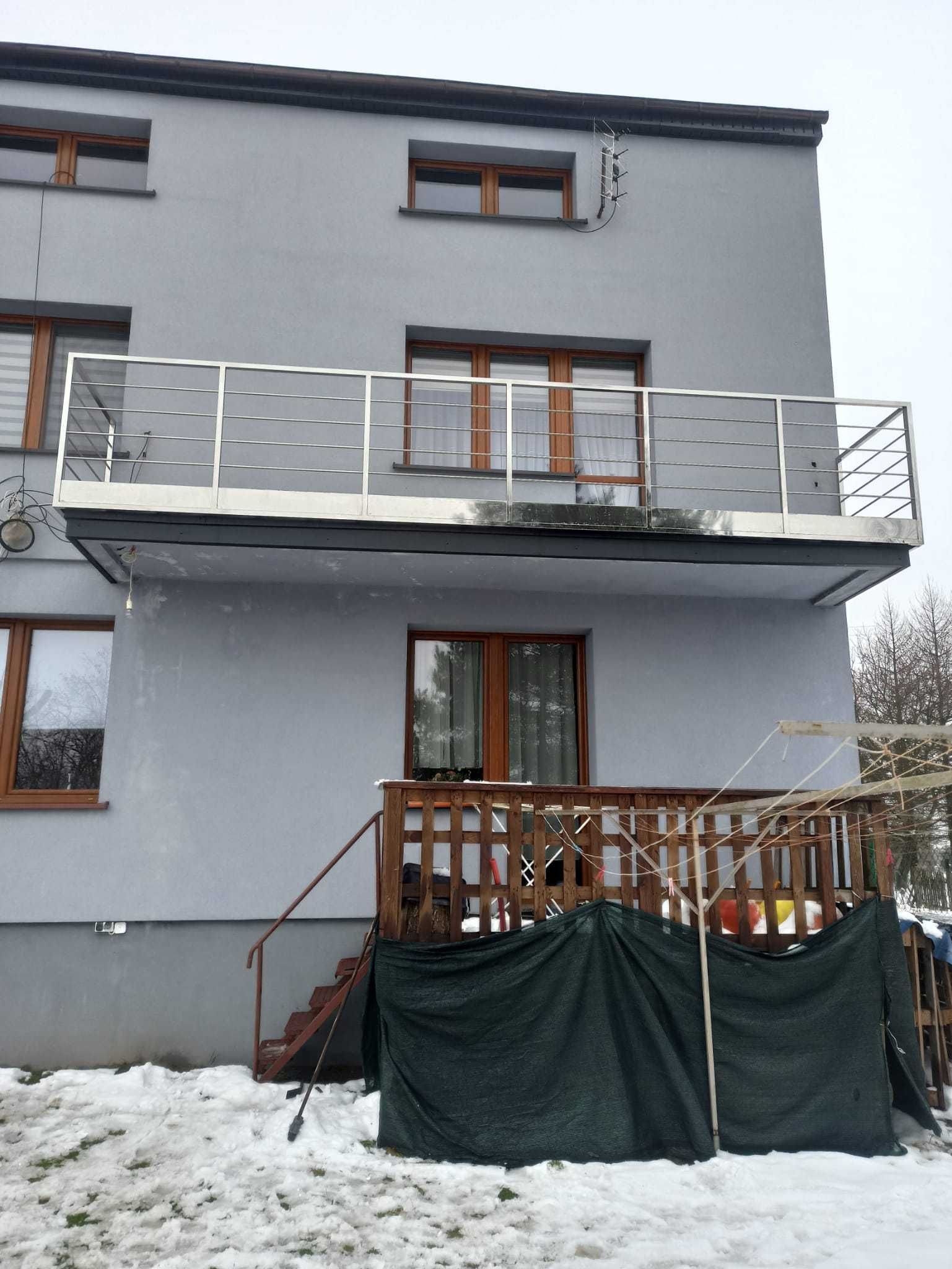 Balustrady nierdzewne szklane prętowe schodowe balkonowe barierka inox