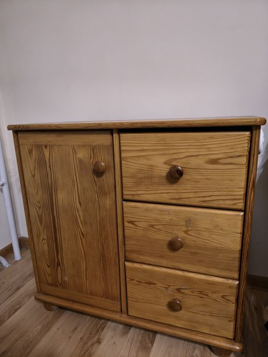 Komoda i szafka nocna sosnowa drewniana!