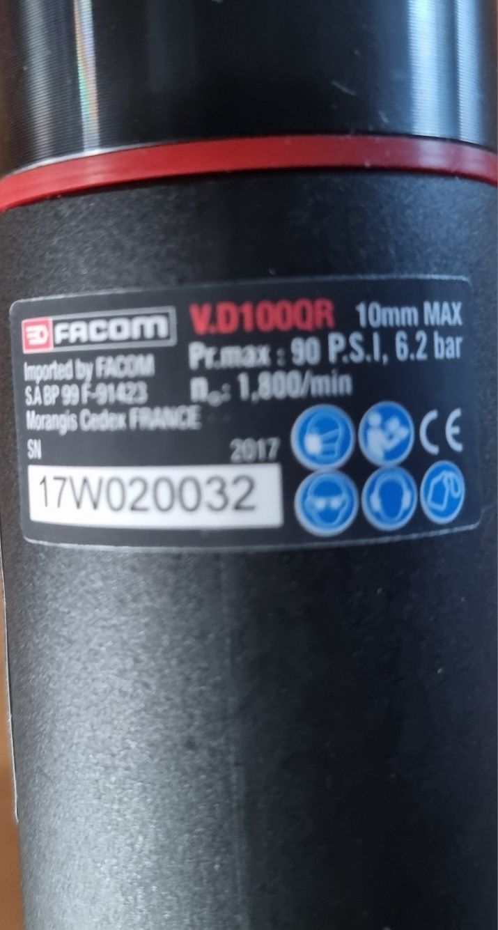 FACOM VD100QR nowa dwukierunkowa wiertarka pneumatyczna 10mm
