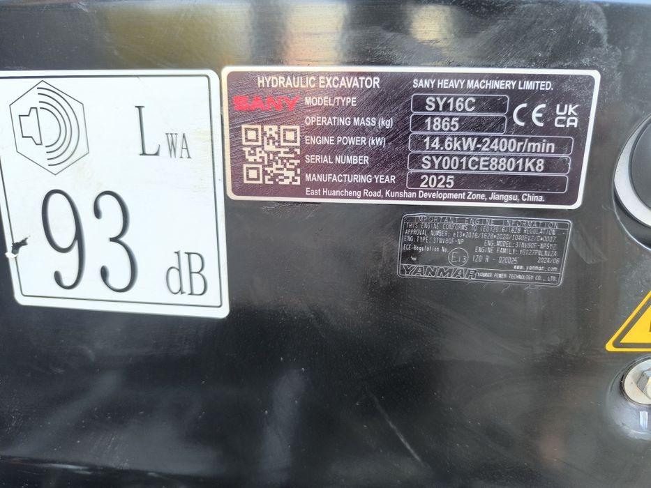 Мініекскаватор SANY 16С,2015,1865 кг