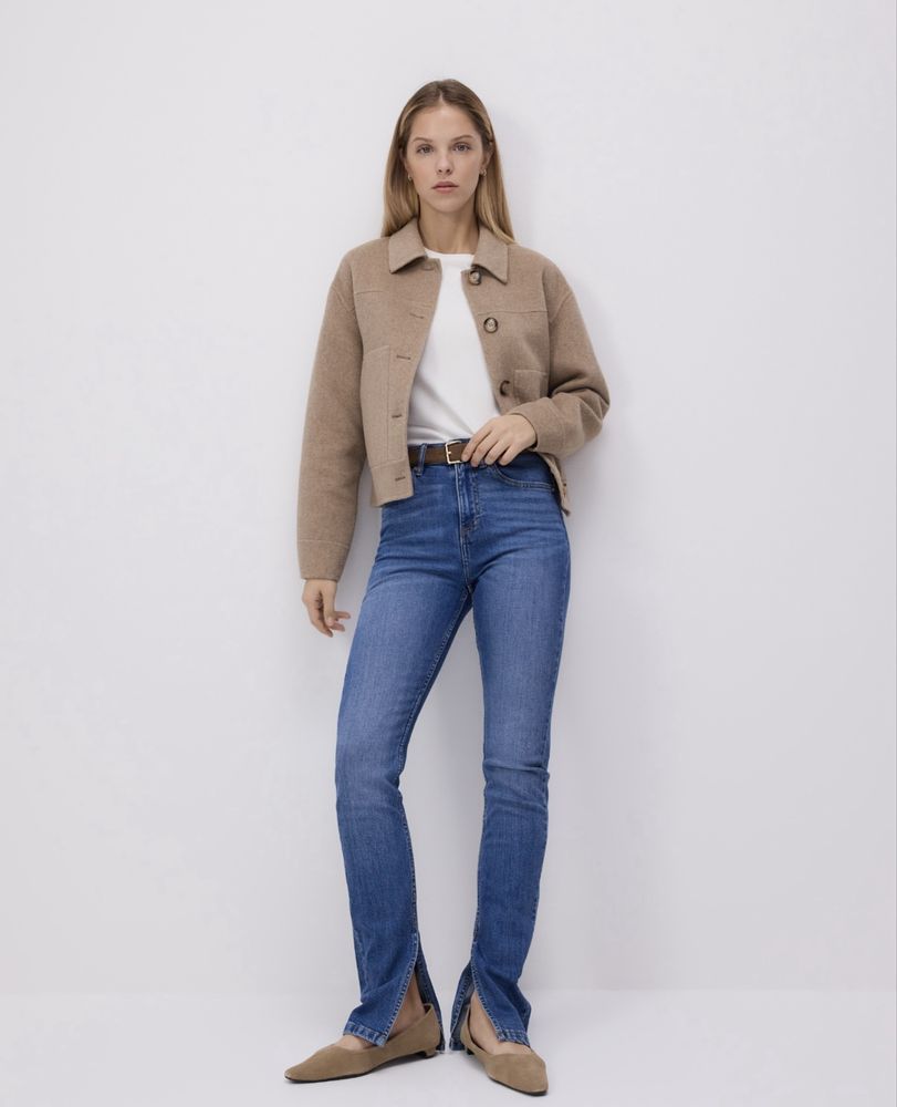 Джинси slim з високою посадкою reserved