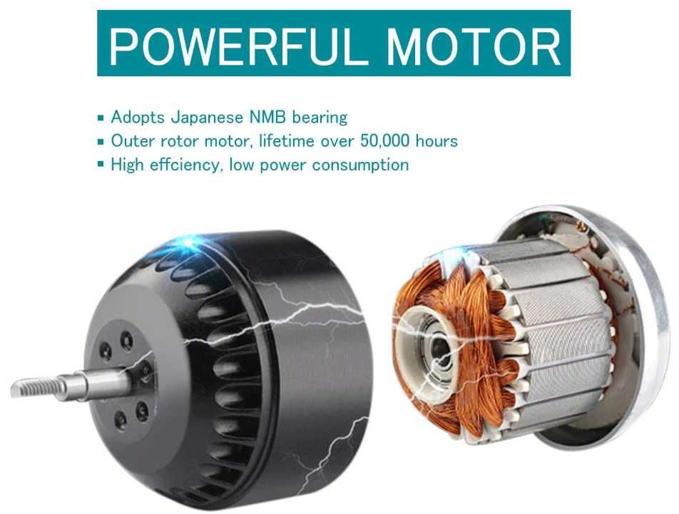 Wentylator kanałowy 100mm z panelem kontroli prędkości HG Power