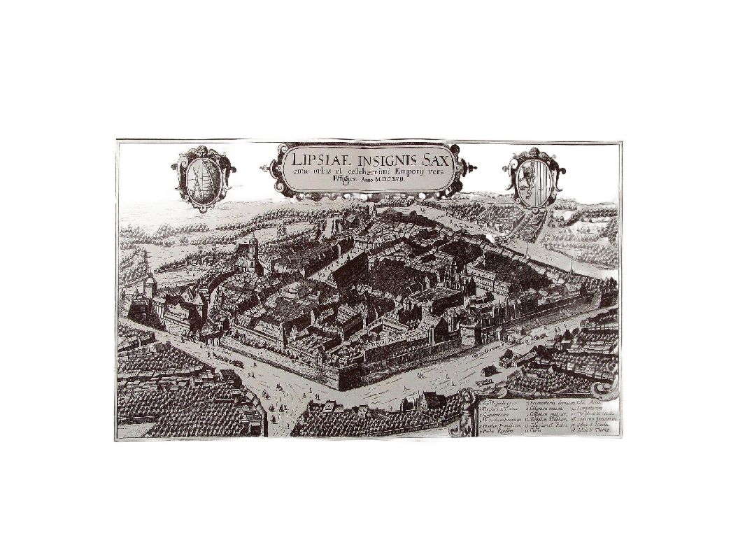 stara mapa grafika widok miasta papier czerpany 26