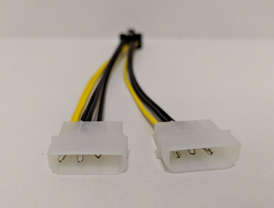 Доп питание 6pin 8pin для видеокарты Новый переходник Molex на 6 8 пин