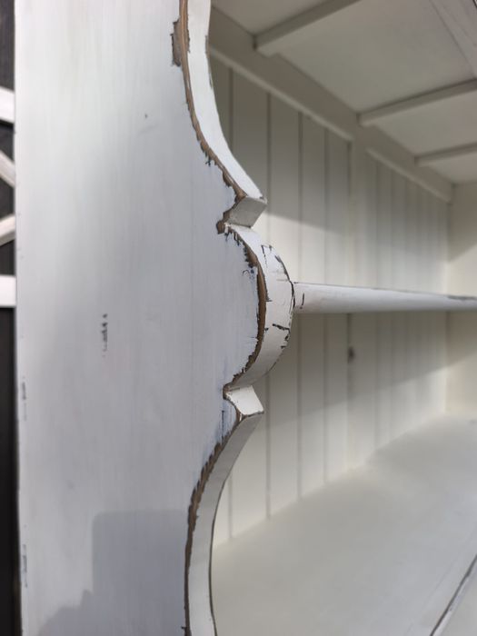 Duży Biały drewniany kredens lite drewno shabby Chic