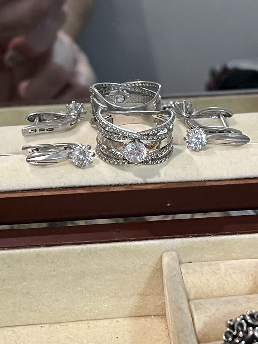 Кольцо сережки серьги +подарунок кулон підвіска