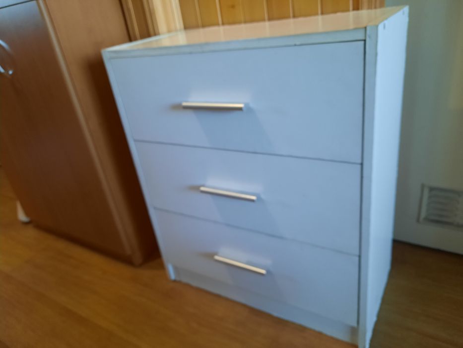 szafa szafka regał komoda schowek 3 x szuflada biały mat 60x30x72 Ikea