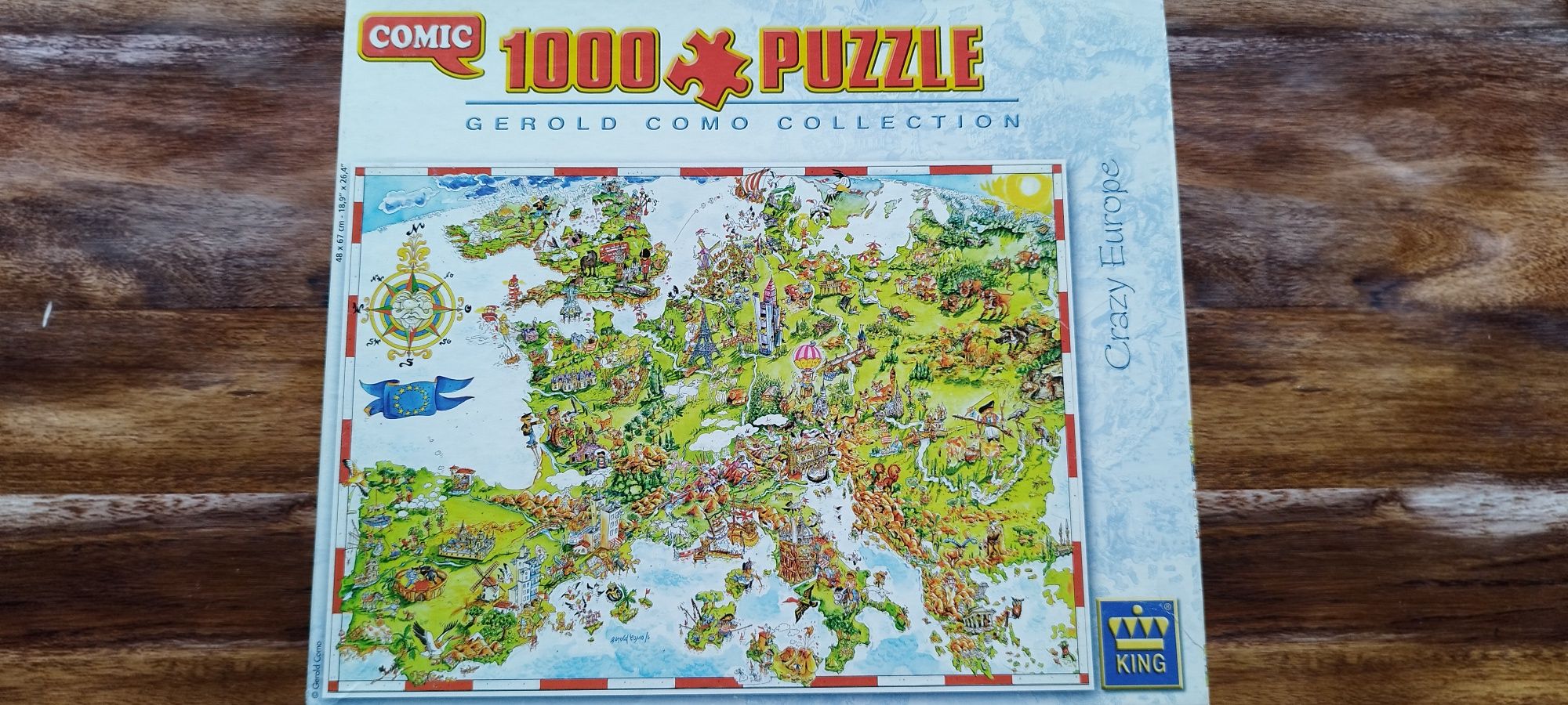 Conjunto de 5 puzzles de 1000 peças