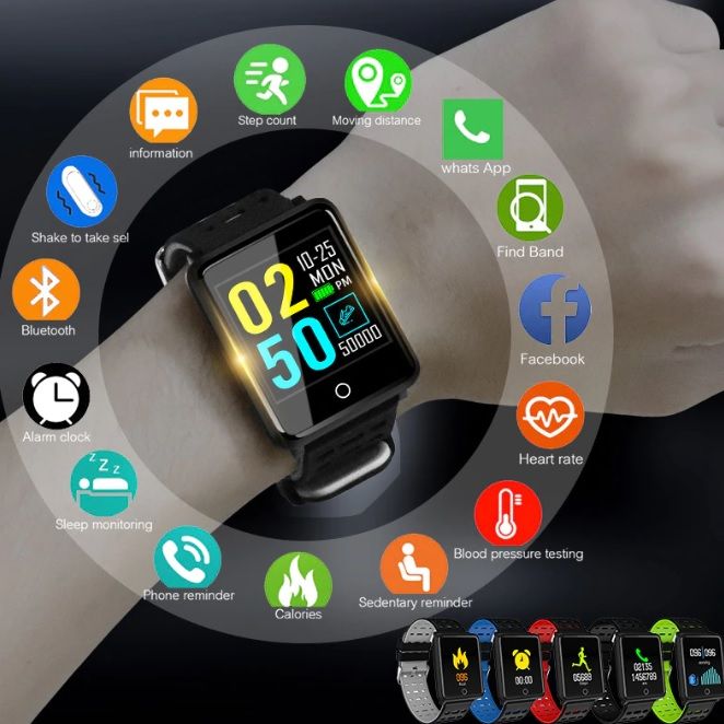 SmartWatch F3 | Pulseira desportiva Fitness | Smartphone iOS Android