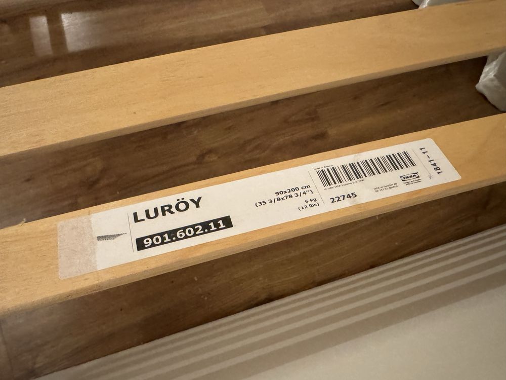 Estrutura Cama 90x200 cm / Branco  - modelo SLAKT - Ikea
