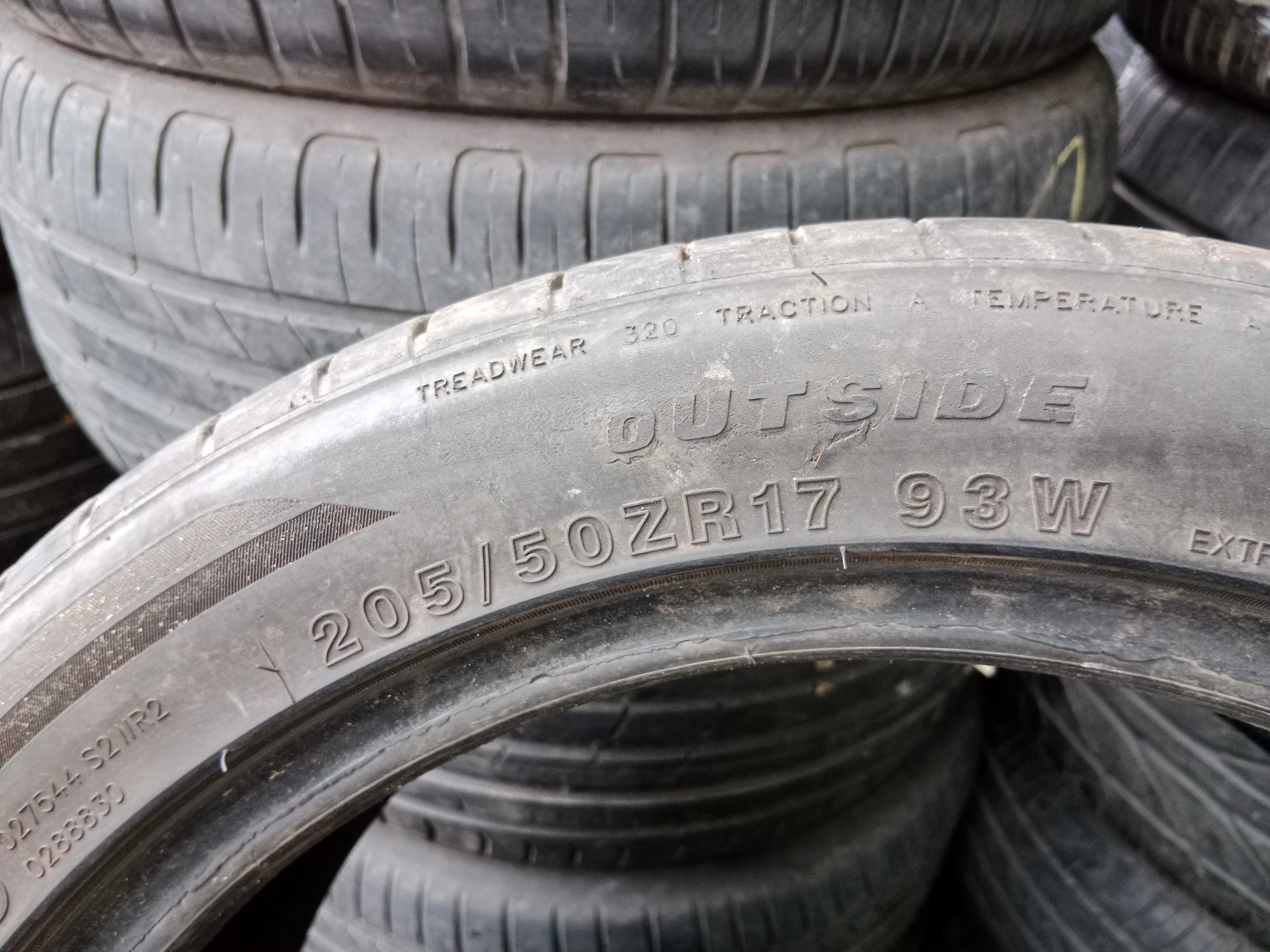 Opona używana 205/50R17 Rotalla Setula S Race RU01 1szt.